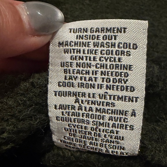 NEW JASON WU Wool Blend Green V Neck Balloon Sleeve Sweater Large - Picture 9 of 12